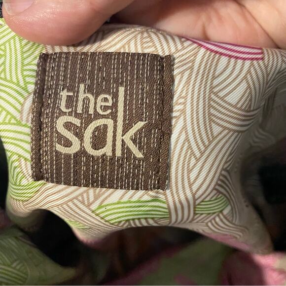 The Sak Black Leather Tote Bag classic purse shoulder bag handbag - Picture 10 of 11